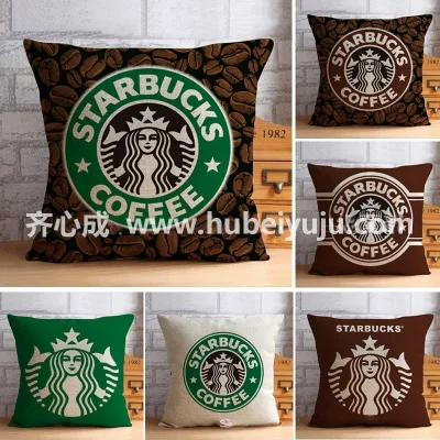 星巴克图案抱枕样品